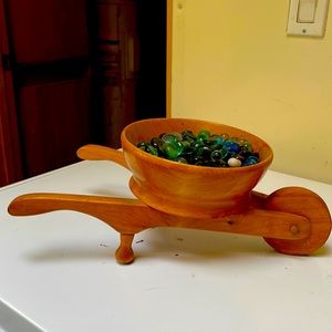Wood little wheelbarrow